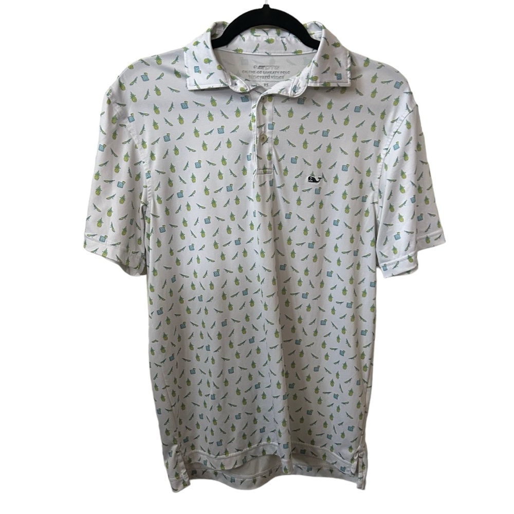 Vineyard Vines On The Go Pineapple Novelty Print Sankaty Performance XS Polo. - Picture 6 of 6